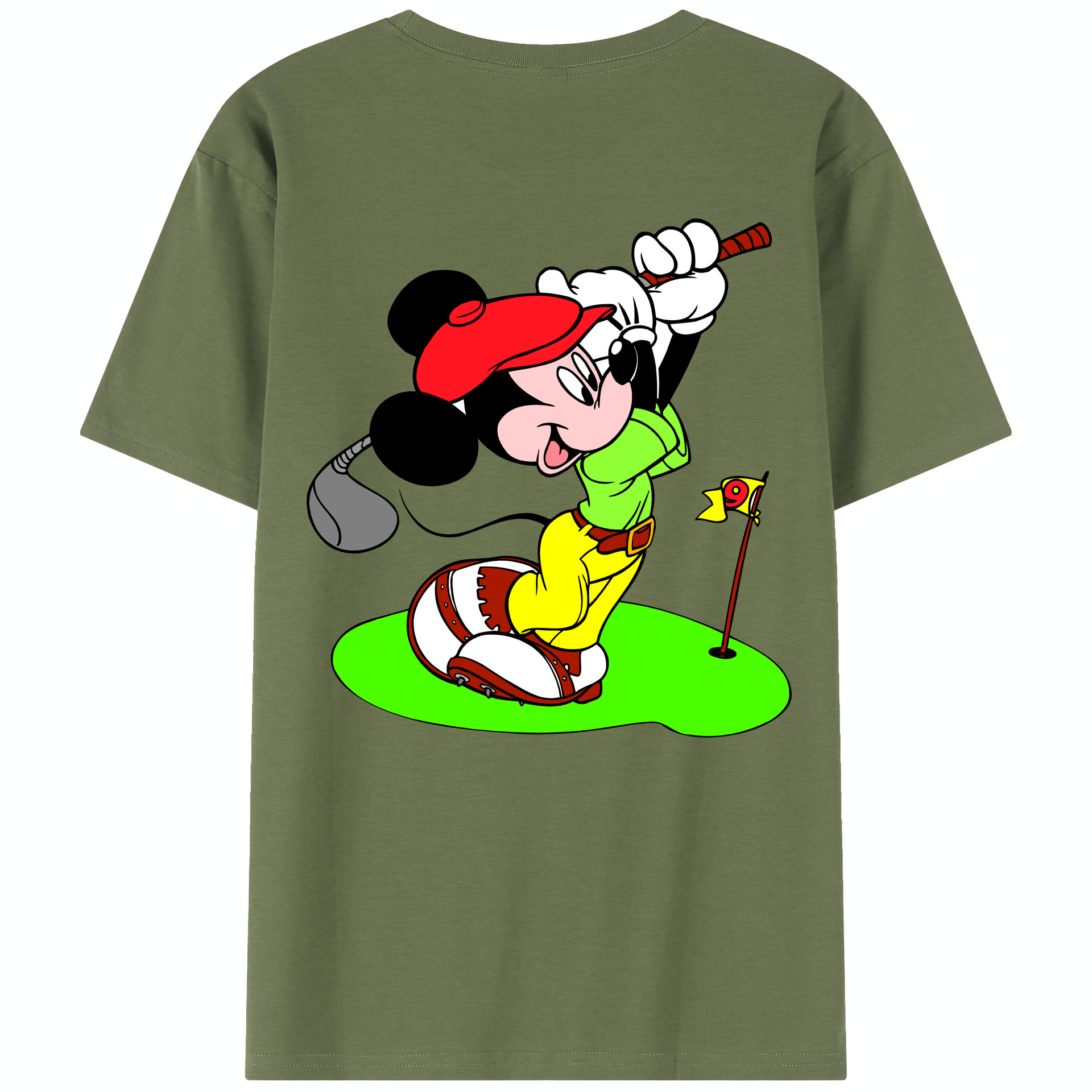 （画像用） ミッキーマウス Mickey Mouse 綿100％半袖Tシャツ（背面プリント）